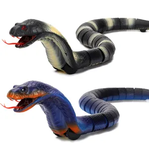 Lange Tijd Spelen Oplaadbare Rc Cobra Speelgoed Voor Kid Infrarood Afstandsbediening Snake Animal Huisdier Prank Joke Motion-Activated kat Hond