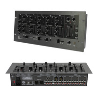 Console Table de Mixage DJ USB C3 Professionnelle 4 Canaux Contrôleur Audio Intégré Carte Son pour Scène Studio Performance Live