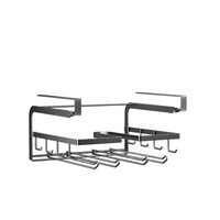 Étagère de cuisine en acier inoxydable 201, support mural suspendu sous l'armoire, porte-couvercles de casseroles, rangement pour planches à découper, design moderne et minimaliste