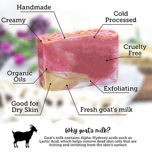 Jabón de leche de cabra orgánico brillante para el cuerpo y la piel, jabón Natural hecho a mano, para Eczema de piel seca - Product Image 2