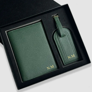Populaire design PU lederen paspoorthouder hoesje familiereis bagagetag voor cadeauset - Product Image 1