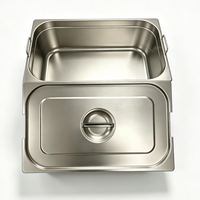 Conteneur Gastronorm en acier inoxydable 304, modèle S24081803 de la marque SIR, bac alimentaire GN, traitement de surface personnalisé pour la restauration et la cuisine