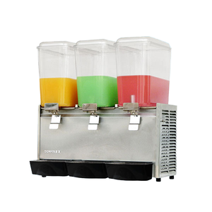 Thương mại tự động thép không gỉ nhựa <span class=keywords><strong>l</strong></span>ạnh nước giải khát nước trái cây Dispenser Tank Máy ép trái cây 18L * 3 Phễu Công suất CE chứng nhận - Product Image 1