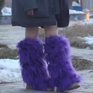 wholesale knee high fur boots for women 2024 new women winter fur boots