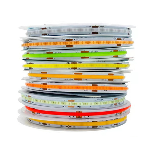 5m 10m COB LED Dimmable Strip Light 8mm 320LEDs High Density DC 12V 24V Flexible Strip Lamp Tape Linear Ribbon 3000K 4000K 6000K