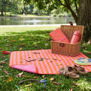 Custom Print Waterproof Quilted Pongee Camping Picnic Blanket <b>Roll</b>-Up with Wrist Strap Lightweight Foldable Outdoor <b>Mat</b> - Product Image 6