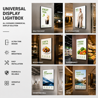 Boîte lumineuse LED ultra-mince en aluminium pour téléviseur, panneau publicitaire magnétique suspendu pour menu lumineux de magasin de lait, affichage de liste de prix et commandes