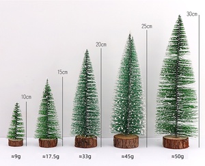 Mini Árbol de Navidad de Agujas de Pino, Adornos de Cedro Blanco con Agujas Flocadas, Decoraciones de Escritorio, Mini Árbol de Navidad - Product Image 2