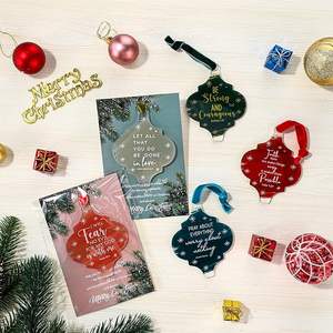 क्रिस्टियन क्रिसमस क्लासिक लालटेन एक्रिलिक फांसी गहने वाटरकलर बाइबल्स प्रेरणादायक उपहार - Product Image 4