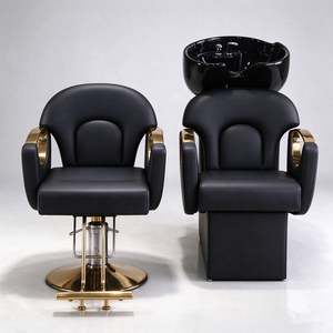 Fauteuil de lavage semi-inclinable en cuir de luxe léger pour salon de coiffure et barbier - Vente en gros - Product Image 5