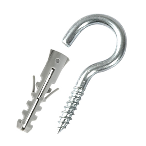 10 ensembles/sac Cheville murale en plastique avec vis à œillet, vis à anneau autotaraudeuse pour suspension, chevilles d'expansion en plastique M5 M6 - Product Image 4