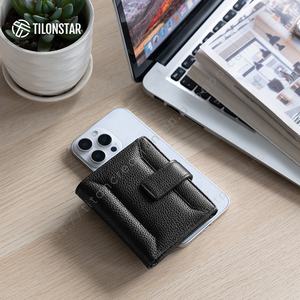 TILONSTAR TVW138 meilleure vente portefeuille court à trois volets à grain de litchi portefeuille en cuir véritable noir à grain supérieur anti-RFID personnalisé - Product Image 6