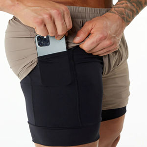 Pantalones Cortos Deportivos para Hombre de Color Liso, Nuevo Diseño Personalizado, Pantalones Cortos Deportivos para Hombre con Cintura Elástica Cómoda - Product Image 2