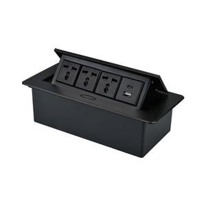 Tomacorriente Universal Oculto para Mesa, <span class=keywords><strong>Enchufe</strong></span> Emergente para Escritorio, Caja de Conexión <span class=keywords><strong>con</strong></span> Puerto <span class=keywords><strong>USB</strong></span>-C para Carga y Datos Multimedia - Product Image 1