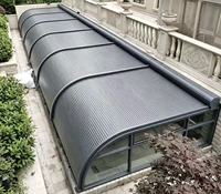 Auvent rétractable électrique en aluminium, pare-soleil, isolation thermique, imperméable, pour véranda, toit en verre, villa, terrasse