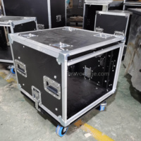 8U Top Slam Door Storage Rack Case DJ Audio Amplifier Flight Cases