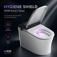 Toilette intelligente M939, toilette automatique intelligente sur pied avec stérilisation, contrôle par geste, application mobile, télécommande