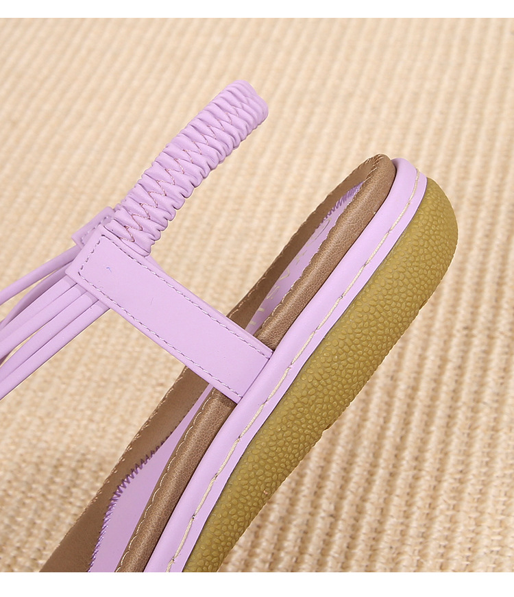 2022 New Fashion Bohemian Sandals Women's Cross-border Braided Large Size Summer Flat Shoes