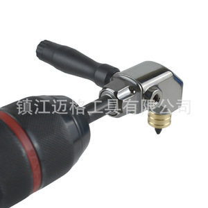 Corner Bender Screwdriver 90 Degree Copper Head Flat Bit Chrome Finish Anti Slip Handle Diy Tool - Product Image 4