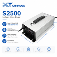 Chargeurs de batterie haute puissance DC/AC rapides S2500 pour vélos électriques, scooters, tricycles, fauteuils roulants 12V 24V 36V 48V 60V 72V 84V 48V30A