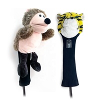 Accessoires de golf de haute qualité personnalisé chien broderie Logo Animal Golf Driver Club couvre-chefs en peluche pour le golf