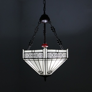LongHuiJing High End Quality Brass Finish Tiffany Style <b>LED</b> Pendant Table Lamp 36.7Inch Height 360 Beam Angle E26 Middle - Product Image 5