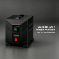Stabilisateur de tension monophasé 220V Ruikang avec écran LCD, protection contre les surtensions, boîtier en aluminium, résistant à la chaleur et à l'humidité, pour la maison