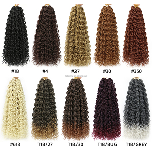 <span class=keywords><strong>Gogo</strong></span> Curl 10 pouces 14 pouces 18 pouces Vente en gros de cheveux bouclés pour tresses au crochet Ombre Boucles ondulées <span class=keywords><strong>Go</strong></span> <span class=keywords><strong>Go</strong></span> Vague d'eau avec des extrémités bouclées - Product Image 4