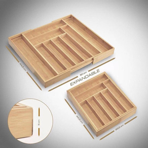 WDF Expandable Bamboo Utensil Organizer Cutlery Tray Silverware <strong>Kitchen</strong> <strong>Drawer</strong> <strong>Organiser</strong> Cutlery Organizer for <strong>Kitchen</strong> - Product Image 3