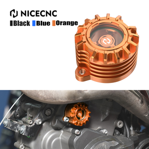 NICECNC Coperchio Trasparente Sinistro per Filtro Olio Motore per <span class=keywords><strong>KTM</strong></span> <span class=keywords><strong>690</strong></span> <span class=keywords><strong>Enduro</strong></span> <span class=keywords><strong>2008</strong></span>-2009, <span class=keywords><strong>690</strong></span> SMC R 2012-2022 2023 2024, Supermoto R <span class=keywords><strong>2008</strong></span> - Product Image 1