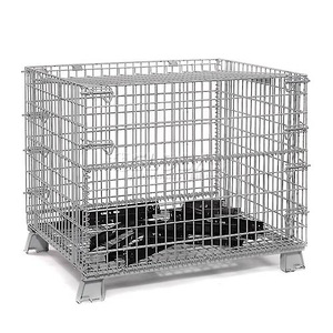Bán buôn bền bột bọc thép dây lưới lồng <span class=keywords><strong>Pallet</strong></span> lưu trữ giỏ <span class=keywords><strong>container</strong></span> cho hàng tồn kho quản lý - Product Image 5