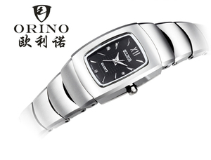 นาฬิกาควอตซ์ทรงสี่เหลี่ยมผืนผ้าคุณภาพสูง ตัวเรือนทำจากทังสเตนสตีล นาฬิกาธุรกิจพร้อมหน้าต่างแสดงวันที่ กระจกแซฟไฟร์ - Product Image 2