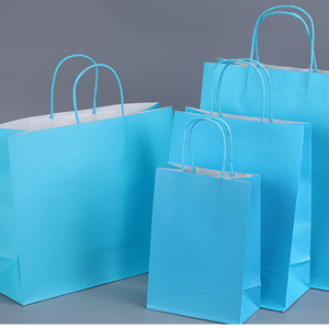 أكياس ورق كرافت بوتيك رخيصة قابلة لإعادة الاستخدام بمقبض للبيع بالجملة - Product Image 6