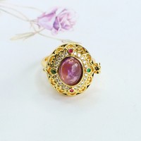 Aiyu – Ensemble pendentif et bague en améthyste naturelle style sachet, vente en gros, approvisionnement e-commerce en direct