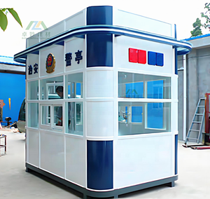 Caseta de Vigilancia Prefabricada de Acero <span class=keywords><strong>Azul</strong></span> para Exteriores, de Venta Rápida, para Estacionamiento, Quiosco de Boletos, Tienda, Caseta de Seguridad, Baño - Product Image 4