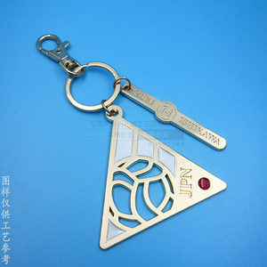 Llavero Metálico Personalizado con Forma de Triángulo, Colgante de Aleación de Zinc con Logotipo, Regalo Empresarial - Product Image 2