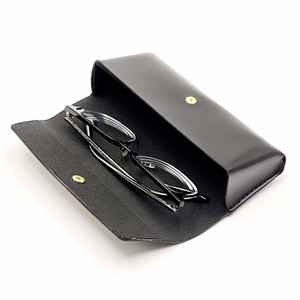 Estuche de Gafas de Sol Personalizado con Logotipo, Unisex, Portátil, de Cuero Suave, Color Negro - Product Image 3