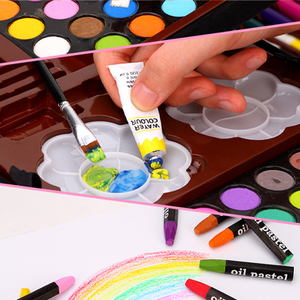 130pcs Kids Art Set acquerello Art Box <span class=keywords><strong>pastelli</strong></span> <span class=keywords><strong>matite</strong></span> <span class=keywords><strong>colorate</strong></span> pennarelli penna matita colorata Set da disegno per bambini - Product Image 5