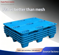 Palette en plastique plate à 4 voies Xingtai Nine-foot 1200x1000x150mm, charge dynamique 1,0t, plateforme de transpalette pour la logistique en gros