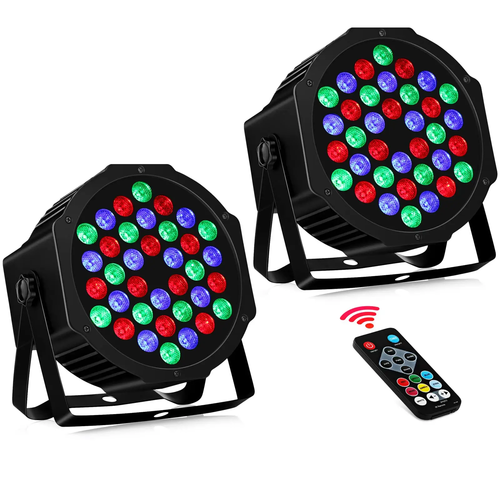 36 LED Stage Lights RGB DJ LED Par Light Remote Controlled Sound Activated Auto Play Stage Lighting