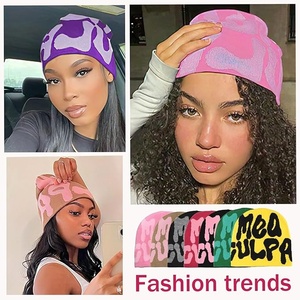 Custom Multicolor Embroidery Logo Knitted Skull Cap Warm Cozy Winter Fishermen Merino <strong>Wool</strong> Outdoor Y2K <strong>Beanie</strong> <strong>Hat</strong> for Men Women - Product Image 3