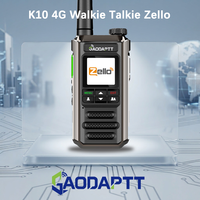 Radio bidirectionnelle portable GaodaPTT 4G à portée mondiale, boîtier en zinc, interphone mobile Zello avec lumière LED
