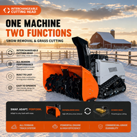 Déneigeuse télécommandée Voer, largeur de 1000 mm, moteur à essence de 420 cm³, 15 CV, pour travaux de déneigement agricoles, de ranch et commerciaux