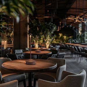 <b>Wireless</b> Touch LED <b>Table</b> <b>Lamp</b> Retro Bar USB Rechargeable Portable Night Lights for Restaurant Decor Simple Feature Battery - Product Image 6
