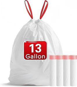 Huamaohengchun 13 Gallon Tall <b>Kitchen</b> Unscented White Bathroom Garbage bag Affordable prices, high quality. - Product Image 1