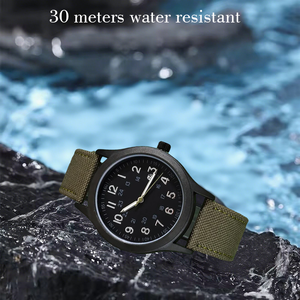 นาฬิกาทหารคลาสสิกสำหรับผู้ชาย OEM นาฬิกาควอตซ์กันน้ำพร้อมสายไนลอน relojes deportivos ขายส่ง - Product Image 6