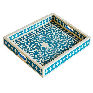 Bandeja Decorativa BS International Hecha a Mano en India, Ecológica, Apta para Lavavajillas y Microondas, con Estampados Florales/Animales - Product Image 3