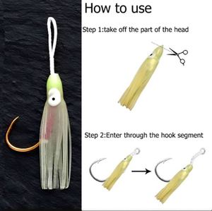 Leurre de pêche en forme de pieuvre, de calmar, de ver, souple, pour Jigs, paillettes argentées, 5Cm - Product Image 5