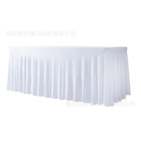 Housse de table élastique transfrontalière 6FT pour mariage, banquet, hôtel, fête, conférence, jupe de table