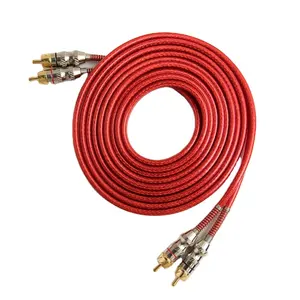 Chapeamento de ouro 2 RCA macho para 2 RCA macho audio rca cable //